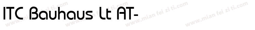 ITC Bauhaus Lt AT字体转换